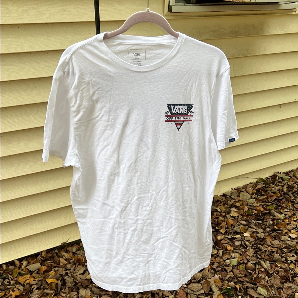 Vans White Short Sleeve Tee with Logo